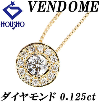 VENDOME AOYAMA Diamond Necklace Diamond K18 Yellow Gold VENDOME AOYAMA Circle Round Circle [Used] [901396]