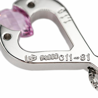 ピンクサファイア ネックレス  ドロップ 雫 しずく 涙 なみだ 透かし【中古】【901402】