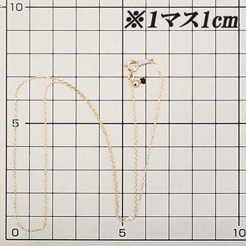 チェーンネックレス K18イエローゴールド 小豆 45.5cm 地金のみ 石なし【中古】【901408】