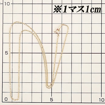 Chain necklace, K18 yellow gold, 45.5cm, metal only, no stones [Used] [901410]