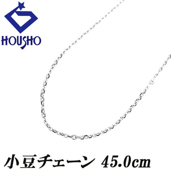 Chain necklace Pt850 Azuki 45.0cm Metal only No stones [Used] [901411]