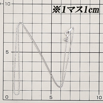 チェーンネックレス Pt850 小豆 45.0cm 地金のみ 石なし【中古】【901411】