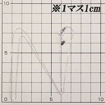 チェーンネックレス K18ホワイトゴールド 小豆 45.0cm 華奢 地金のみ 石なし【中古】【901412】