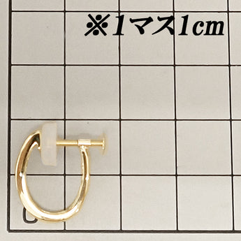 Diamond earrings, K18 yellow gold hoops [Used] [901429]