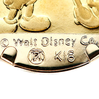 ディズニー イヤリング K24インゴット K18イエローゴールド Disney ミッキー ミニー キャラクター コイン 純金 金貨 地金のみ 石なし【中古】【901432】