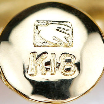 セイコー マベパール イヤリング K18イエローゴールド SEIKO 透かし 編み込み【中古】【901433】