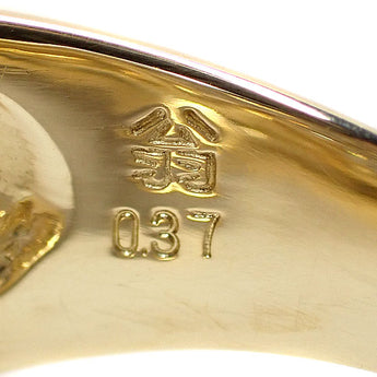 翁淳 ダイヤモンド リング  K18イエローゴールド Pt900 JUN OKINA 作家 デザイナー パヴェ 幅広 太め【中古】【901461】