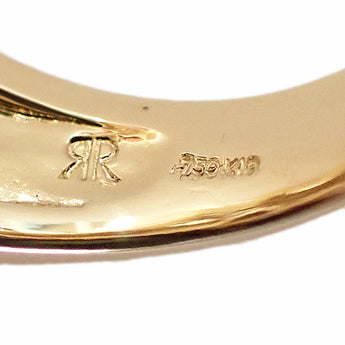 ダイヤモンド リング  K18イエローゴールド リボン パヴェ【中古】【901462】