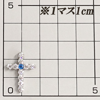 アウイナイト ペンダントトップ  ダイヤモンド Pt900 十字架 クロス ユニセックス メンズ【中古】【901486】