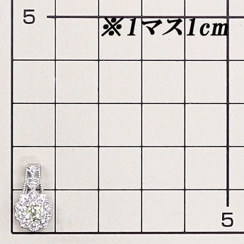 イエローダイヤモンド ペンダントトップ  ダイヤモンド Pt900 花 フラワー 植物 ボタニカル ミル打ち ミルグレイン【中古】【901500】