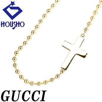 グッチ ネックレス K18イエローゴールド GUCCI クロス 十字架 チョーカー 地金のみ 石なし【中古】【901511】