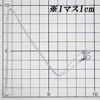 ダイヤモンド ネックレス  K18ホワイトゴールド 一粒石 4本爪 華奢【中古】【901512】
