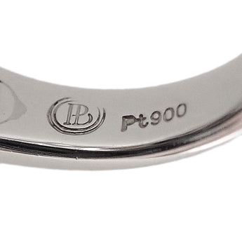 ブルーサファイア リング  ダイヤモンド Pt900 幅広 太め【中古】【901520】