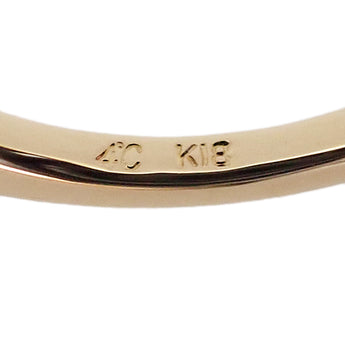 ヨンドシー ダイヤモンド リング K18イエローゴールド 4℃ ハーフエタニティ 一文字 細め 華奢【中古】【901535】