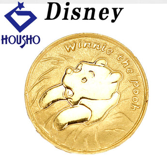 ディズニー コイン K24インゴット Disney くまのプーさん キャラクター 純金 金貨 メダル 1/25oz 1/25オンス 地金のみ 石なし【中古】【901554】