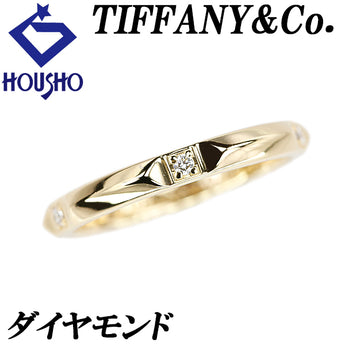 ティファニー ダイヤモンド トゥルー リング K18イエローゴールド TIFFANY&Co. バンドリング 5P【中古】【901569】