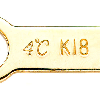 ヨンドシー ダイヤモンド ネックレス  K18イエローゴールド 4℃ 一粒石 ベゼルセッティング 覆輪留め【中古】【901590】