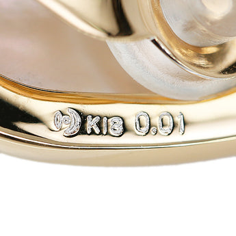 タサキ 田崎真珠 マベパール イヤリング K18イエローゴールド TASAKI ドロップ 雫 しずく 涙 なみだ 一粒パール【中古】【901612】