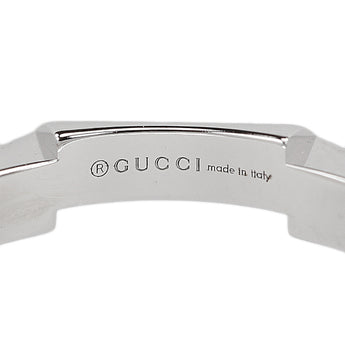 グッチ ピンクトルマリン リンクトゥラブ リング ダイヤモンド K18ホワイトゴールド GUCCI ＃11 六角形 ヘキサゴン【中古】【901616】