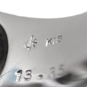ジュエルスタジオ クォーツ リング  ダイヤモンド オニキス K18ホワイトゴールド JEWEL STUDIO 水晶 メンズ ユニセックス 幅広 太め【中古】【901620】