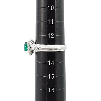エメラルド リング  ダイヤモンド Pt900【中古】【901628】