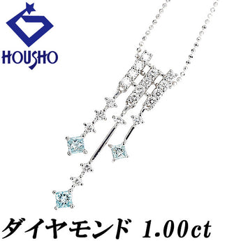 ダイヤモンド ネックレス  Pt900 Pt850 プリンセスカット 変形カット ファンシーカット【中古】【901643】