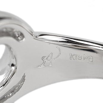 アスプレンディ ダイヤモンド マカロン リング  K18ホワイトゴールド K18ピンクゴールド ハート ピンキーリング 透かし コンビ【中古】【901656】