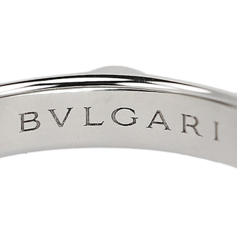 ブルガリ ダイヤモンド インフィニート リング Pt950 BVLGARI #48 ウェディング バンドリング 一粒石 【中古】【901658】