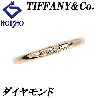 Tiffany Diamond Forever Ring in 18k Pink Gold. TIFFANY &amp; Co. Rose Gold Classic Wedding Band, 3-Piece, Thin. [Pre-owned] [Item Number 901669]