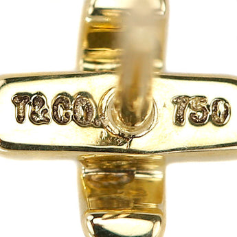 ティファニー クロスステッチ ピアス K18イエローゴールド TIFFANY&Co. 十字 華奢 地金のみ 石なし【中古】【901679】