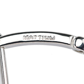 MATTIOLI マッティオリ ダイヤモンド ピアス K18ホワイトゴールド フープ 華奢【中古】【901681】