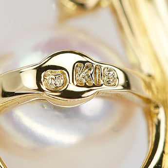 ミキモト アコヤ真珠 ペンダントトップ ダイヤモンド K18イエローゴールド MIKIMOTO【中古】【901687】