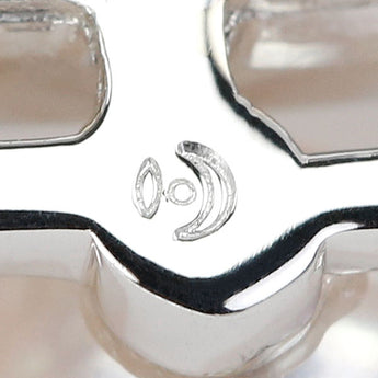 タサキ 田崎真珠 アコヤ真珠 ブローチ K14ホワイトゴールド TASAKI カーブ 透かし【中古】【901692】
