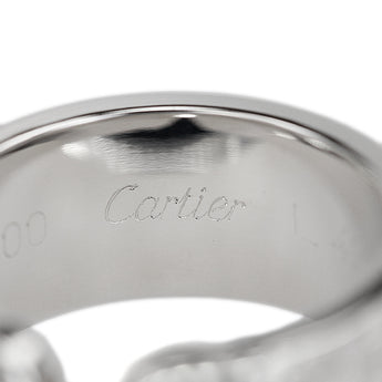 カルティエ C2 ハッピーバースデー リング K18ホワイトゴールド CARTIER #48 2000年 クリスマス限定 ホリデー 地金のみ 石なし 幅広 太め オープンリング【中古】【901715】
