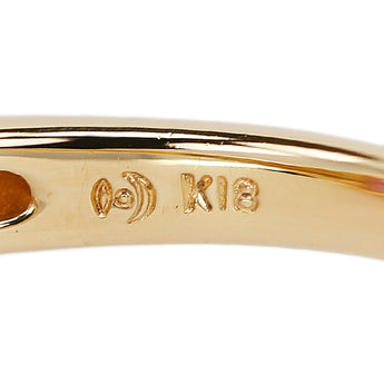タサキ 田崎真珠 ピンクトルマリン リング ダイヤモンド K18イエローゴールド TASAKI【中古】【901717】