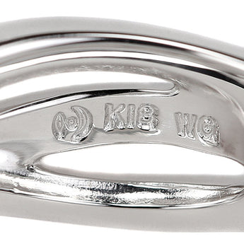 Tasaki Freshwater Pearl Ring with Diamonds in 18K White Gold (Pre-owned) [Product Number: 901722]