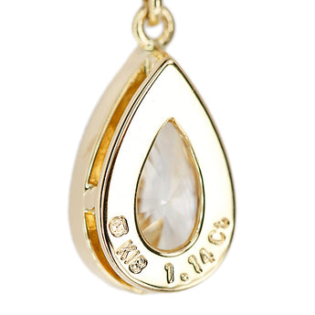 ミキモト イエローダイヤモンド ネックレス  K18イエローゴールド MIKIMOTO グレード付き 鑑定書 一粒 ドロップ 雫 しずく 涙 なみだ 【中古】【901725】