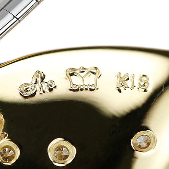 アトリエ・アル ダイヤモンド ネックレス  K18イエローゴールド Atelier Ar 梨地 マット ツヤ消し コンビ オメガ【中古】【901727】