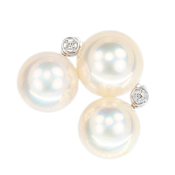 タサキ 田崎真珠 マベパール ペンダントトップ ダイヤモンド K18ホワイトゴールド TASAKI マルチway 3連【中古】【901740】
