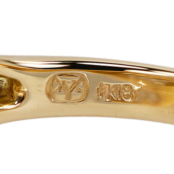山本真理 ダイヤモンド リング  K18イエローゴールド MARI YAMAMOTO 作家 デザイナー ウェーブ 透かし【中古】【901745】