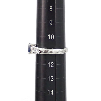 ブルーサファイア リング  ダイヤモンド Pt900【中古】【901747】