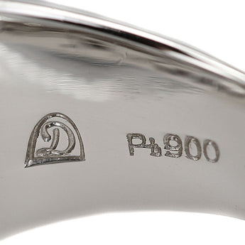 ブルーサファイア リング  ダイヤモンド オニキス Pt900 パヴェ メンズ ユニセックス【中古】【901757】