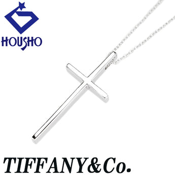 ティファニー メトロクロス ネックレス K18ホワイトゴールド TIFFANY&Co. 十字架 地金のみ 石なし メンズ ユニセックス【中古】【901768】