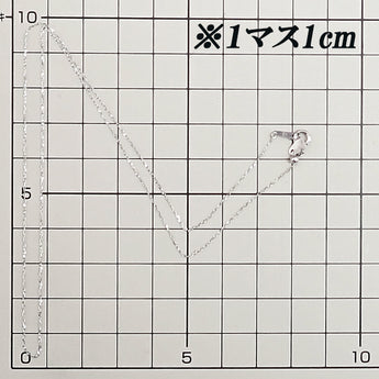 チェーンネックレス Pt850 45.0cm 小豆 地金のみ 石なし 華奢【中古】【901769】