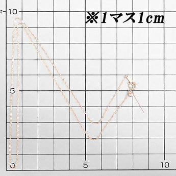 チェーンネックレス K18ピンクゴールド 小豆チェーン 45.5cm 華奢 地金のみ 石なし【中古】【901772】