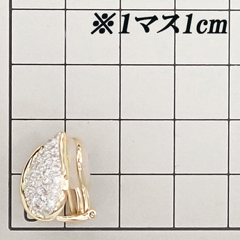 ダイヤモンド ピアス  K18イエローゴールド K18ホワイトゴールド イヤリング ドロップ 雫 しずく 涙 なみだ パヴェ【中古】【901777】