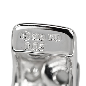 タサキ 田崎真珠 シェル イヤリング ダイヤモンド K18ホワイトゴールド TASAKI 水玉 ドット【中古】【901778】