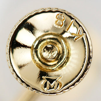 ミキモト 淡水真珠 イヤリング ダイヤモンド K18イエローゴールド MIKIMOTO 植物 ボタニカル 揺れる【中古】【901782】