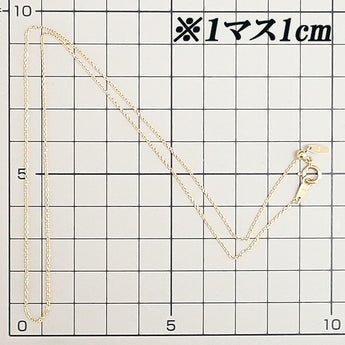チェーンネックレス K18イエローゴールド 45.5cm 小豆チェーン 地金のみ 石なし 【中古】【901786】