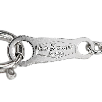 LASOMA Chain Necklace, Pt850, 46.0cm, Venetian, Metal Only, No Stones [Pre-owned] [Product Number: 901789]